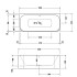 Duravit Happy D.2 Plus Ванна акриловая 1800х800мм, пристенная, 2 наклона для спины, бесшовная акриловая панель,ножки, цвет: белый
