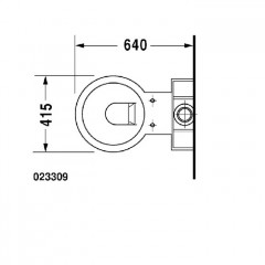 Duravit Унитаз моноблок 640х415 мм, с креплениями , слив универсальный, цвет белый
