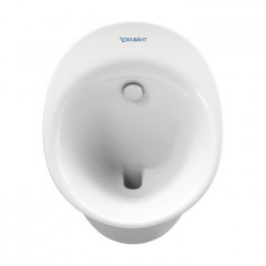DURAVIT WHITE TULIP Писсуар 320х340 мм., без смывного края, с вытяжкой, подача воды сзади, сток гориз., без "мушки",с с HygieneGlaz, цвет белый