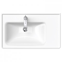 Duravit D-Neo Раковина накладная 800х480 мм, ассим, с переливом, с 1 отв. под смеситель, с WonderGliss, цвет: белый (СПЕЦЦЕНА)