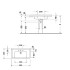 Duravit Starck 3 Раковина 850х485 мм, с переливом, с 1 отв под смеситель, цвет белый