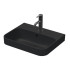 Duravit Happy D.2 Plus Раковина 500х400мм с переливом, 1 отв под смес, с креплением, выпуск с керам. покрытием, покр WonderGliss, цвет Anthracite ma