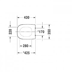 Duravit D-CODE сиденье д/унитаза, белый, без микролифта (СПЕЦЦЕНА)