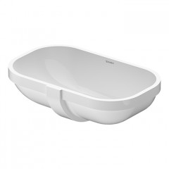 Duravit D-Code Раковина врезная снизу 525х320хh175 мм, с переливом, без отв под смеситель, вкл крепление, цвет: белый