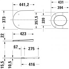 DURAVIT Bento Starck Box Сиденье для унитаза съемное, с микролифтом, белый глянец/нерж сталь