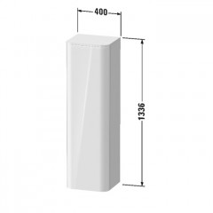 Duravit Happy D.2 Plus Комплект - Пенал подвесной 1336x400x360мм, 1дверь, 3 стекл. полки, DX c Декоративным Топ16x403x364мм, цвет: Графит суперматов