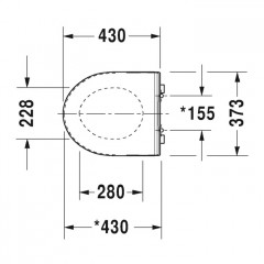 Duravit DuraStyle Сиденье съемное для унитаза BASIC, цвет белый, петли нерж сталь. без микролифта