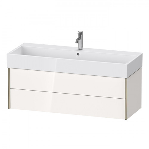 Duravit XViu Тумба подвесная 397x1184x454мм, для раковины #235012, 2 ящика, цвет: белый глянцевый/champagne matt