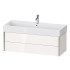 Duravit XViu Тумба подвесная 397x1184x454мм, для раковины #235012, 2 ящика, цвет: белый глянцевый/champagne matt
