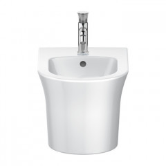 Duravit White Tulip Биде напольное 370x580х420 мм, с переливом, с 1 отв под смеситель, с WonderGliss, цвет: белый