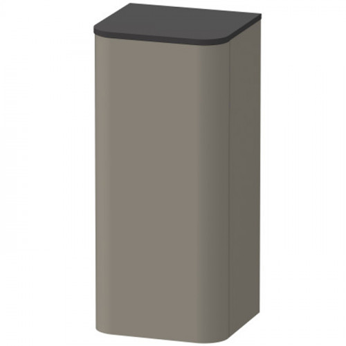 Duravit Happy D.2 Plus Пенал подвесной 880x400x360мм с 2 стеклянными полками, 1 дверь, петли слева, цвет: stone grey satin matt (без топа)