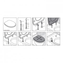 Duravit Starck 2 Сиденье для унитаза , (для 253309, 212909) петли сталь, микролифт, цвет: белый