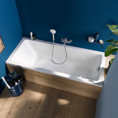 Duravit D.1 Ванна 1500х700хh420 мм , встроенная,, с одним наклоном спинки, санитарный акрил, цвет белый