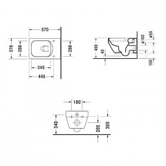 Duravit Vero Air Унитаз подвесной безободковый ,цвет белый