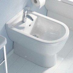 Duravit Starck 3 Биде напольное приставное 560х360 мм , с 1 отв. под смеситель, Цвет: белый+WonderGliss