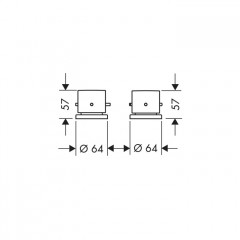 Axor Starck Смеситель на борт ванны, термостатический, на 2 отверстия, 2 потреб, цвет: хром
