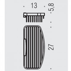 Colombo Angolari Полка металлическая 27x13xh5.8см, цвет: хром