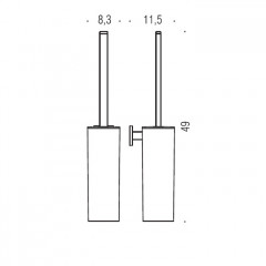 Colombo Basic Q Туалетный ёршик, подвесной, цвет: хром