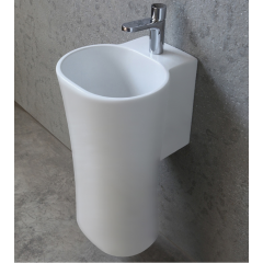 Azzurra Nativo Раковина подвесная 35х37хh62см с 1 отв. под смеситель, с креплением, цвет белый