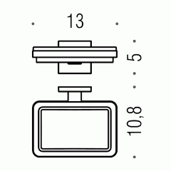 Colombo Basic Q Мыльница подвесная, цвет: хром/матовое стекло