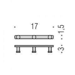 Colombo Time Крючок тройной, цвет: хром