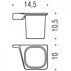 Colombo Alize Стакан подвесной, DX, цвет: хром/матовое стекло