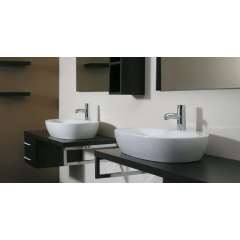 AZZURRA ELEGANCE CIRCLE раковина накладная 60х42см с 1 отв. под смеситель, цвет белый (цена по акции со склада!)