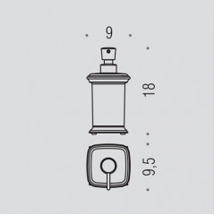 Colombo Portofino Дозатор для жидкого мыла, настольный, цвет: хром/матовое стекло