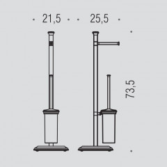 Colombo Portofino Стойка с аксессуарами 73.5см, напольная, цвет: хром