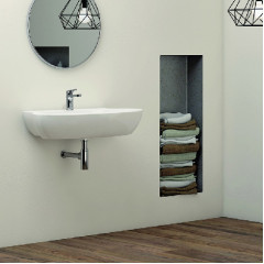 AZZURRA COMODA раковина подвесная с 1 отв. под смеситель 65х50см, цвет белый