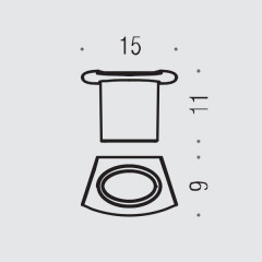 Colombo Land Стакан подвесной, цвет: хром/матовое стекло