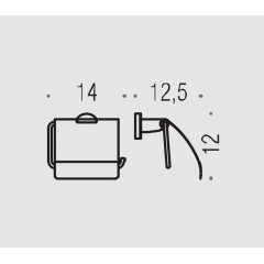 Colombo Basic Держатель для туалетной бумаги, с крышкой, цвет: хром