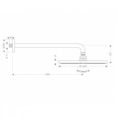 Hansgrohe Raindance Верхний душ d300 мм, держатель 450 мм, цвет: хром