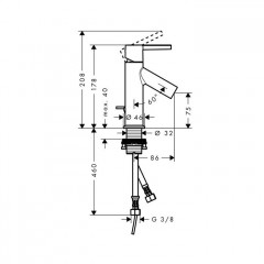 Axor Starck Однорычажный смеситель для малых раковин, цвет: хром