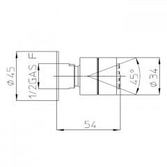 BOSSINI Форсунка боковая поворотная, цвет: хром