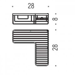 Colombo Angolari Угловая полочка, цвет: хром
