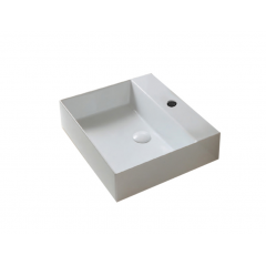 AZZURRA ELEGANCE Squared раковина подвесная/накладная 60х45см с 1 отв. под смесит, задняя стенка без глазури, цвет белый (цена по акции со склада!)