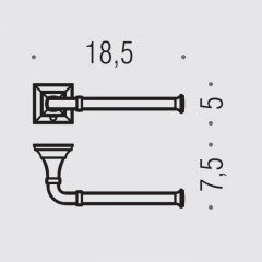 Colombo Portofino Держатель туалетной бумаги, DX, цвет: хром