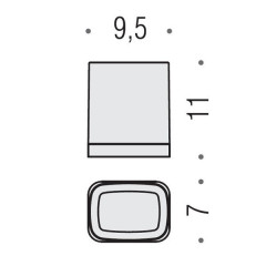 Colombo Time Стакан подвесной, цвет: хром/матовое стекло