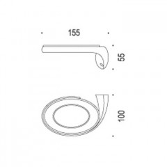 Colombo Link Мыльница подвесная, DX, цвет: хром/матовое стекло