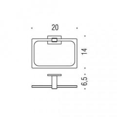 Colombo Look Полотенцедержатель кольцо 20х14см, цвет: хром