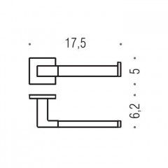 Colombo Basic Q Держатель туалетной бумаги, SX, цвет: хром
