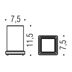 Colombo Look Стакан настольный, цвет: хром/матовое стекло