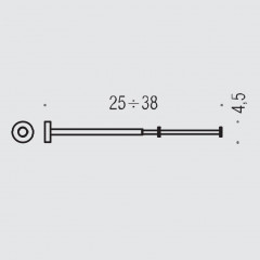 Colombo Plus Полотенцедержатель с регулируемой длиной 25-38 см, цвет: хром