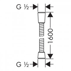 Hansgrohe sensoflex Душевой шланг, 160см цвет: хром