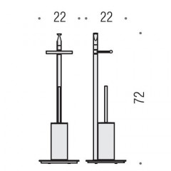 Colombo Planets Стойка с аксессуарами 72 см, цвет: хром