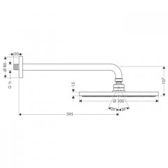 Hansgrohe Raindance Верхний душ Ø30см, цвет: хром