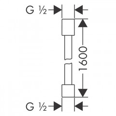 Axor Starck Шланг для ручного душа, 1,60 м, цвет: хром