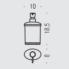 Colombo Land Дозатор для жидкого мыла, настольный, цвет: хром/матовое стекло