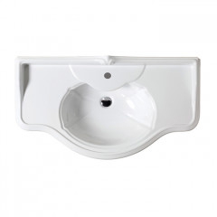 AZZURRA JUBILAEUM раковина со спинкой 112*62см с 1 отв под смеситель, цвет белый